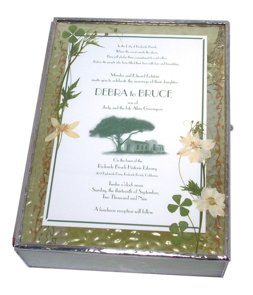 stained glass invitation box by anna harding