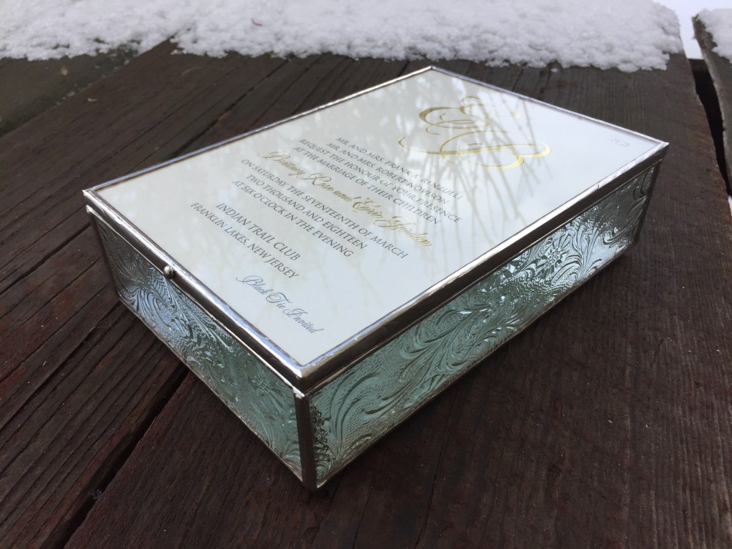 wedding invitation keepsake box