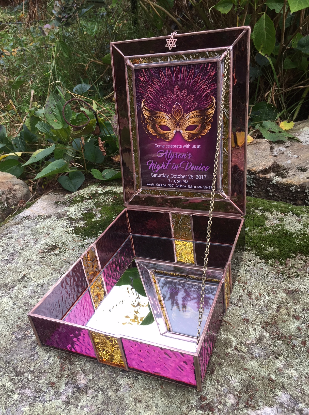 stained glass invitation box