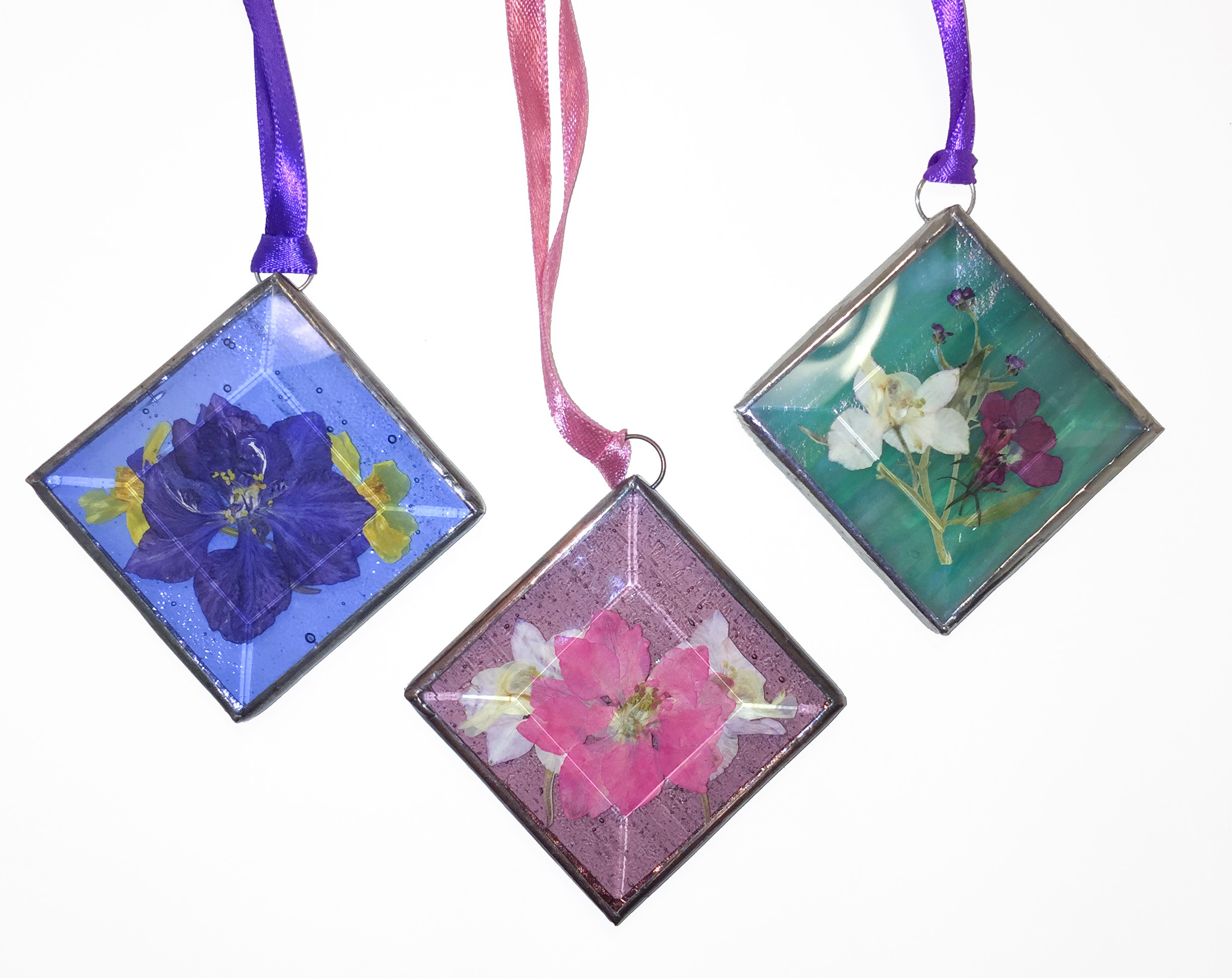 stained glass floral suncatchers